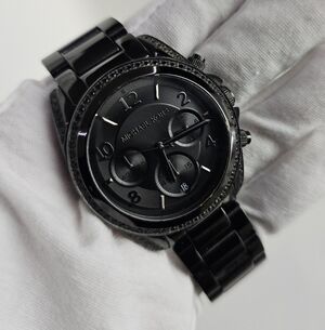 Michael Kors Mk5686 Women's Black Blair Stainless Steel Analog Watch NEW BATTERY